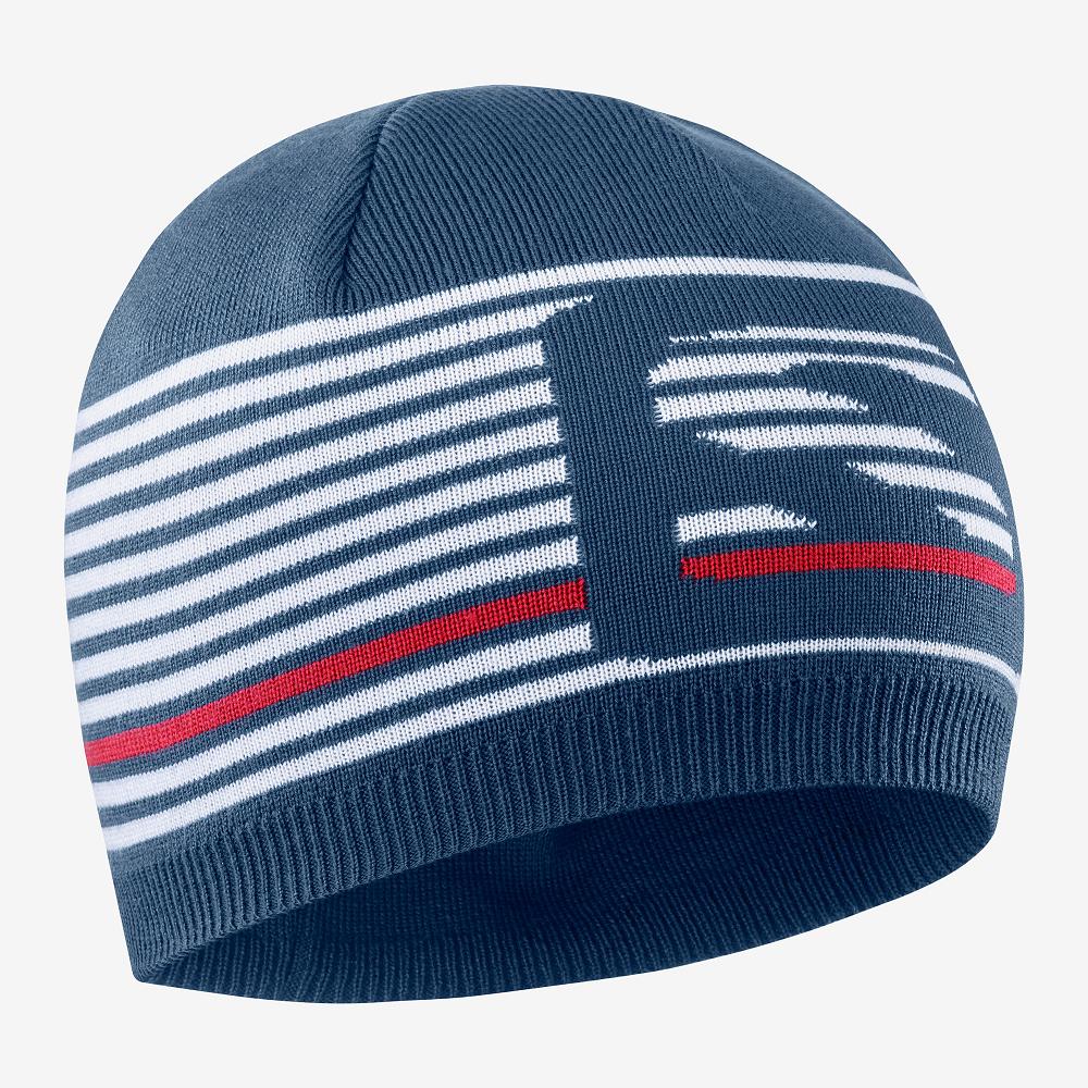 Bonnets Salomon Homme Bleu - Salomon FLATSPIN - France (1453-KRLGX)